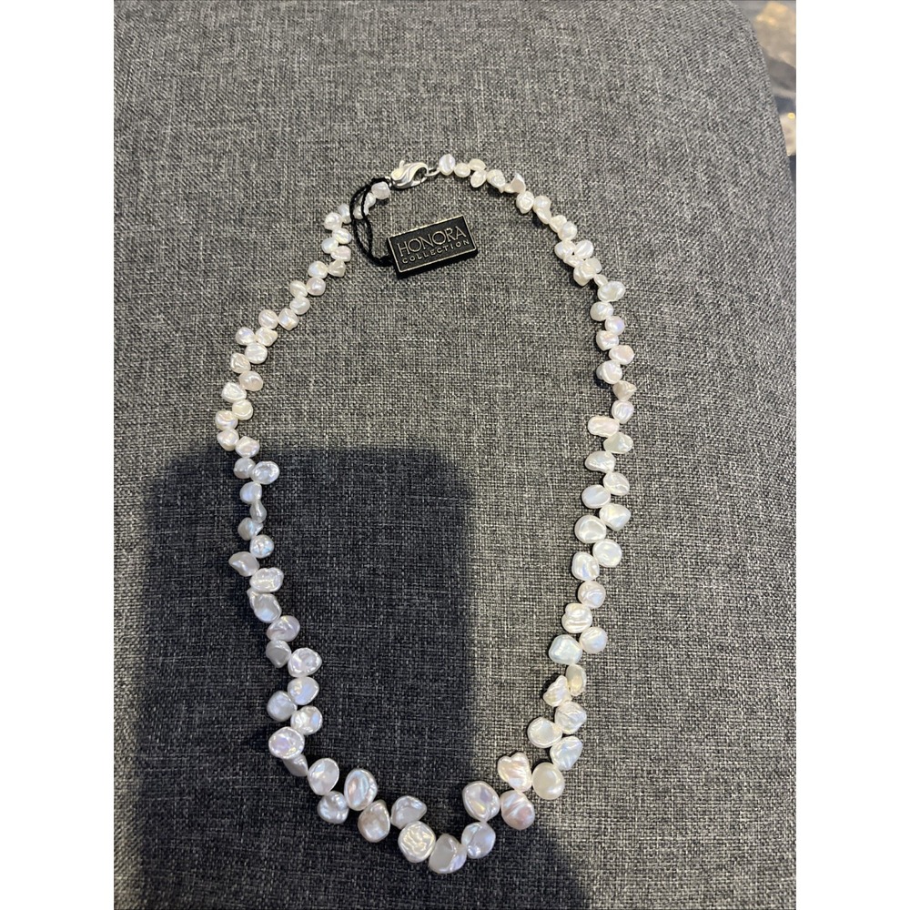Honora White Keshi 19" Pearl Necklace